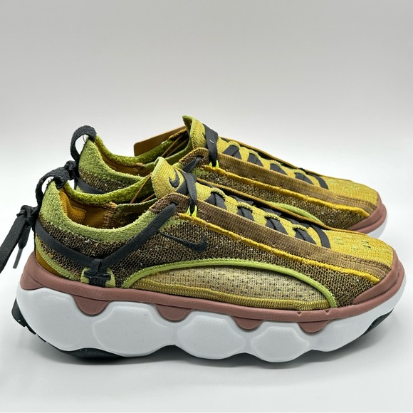 Women’s Nike Flyknit Bloom Pear Grey Bronzine FD2149 300 New - Picture 4 of 13